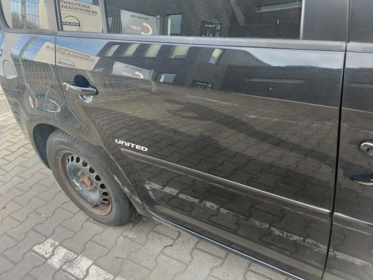 VW Touran 1T original T&uuml;r hinten rechts LC9X Deepblack Rohbau Bj.2008